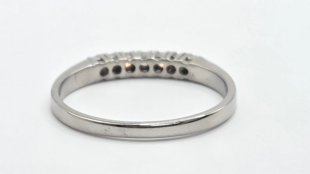 Vintage: 9ct White Gold Diamond Stacker Half-Eternity Ring — 0.25ct