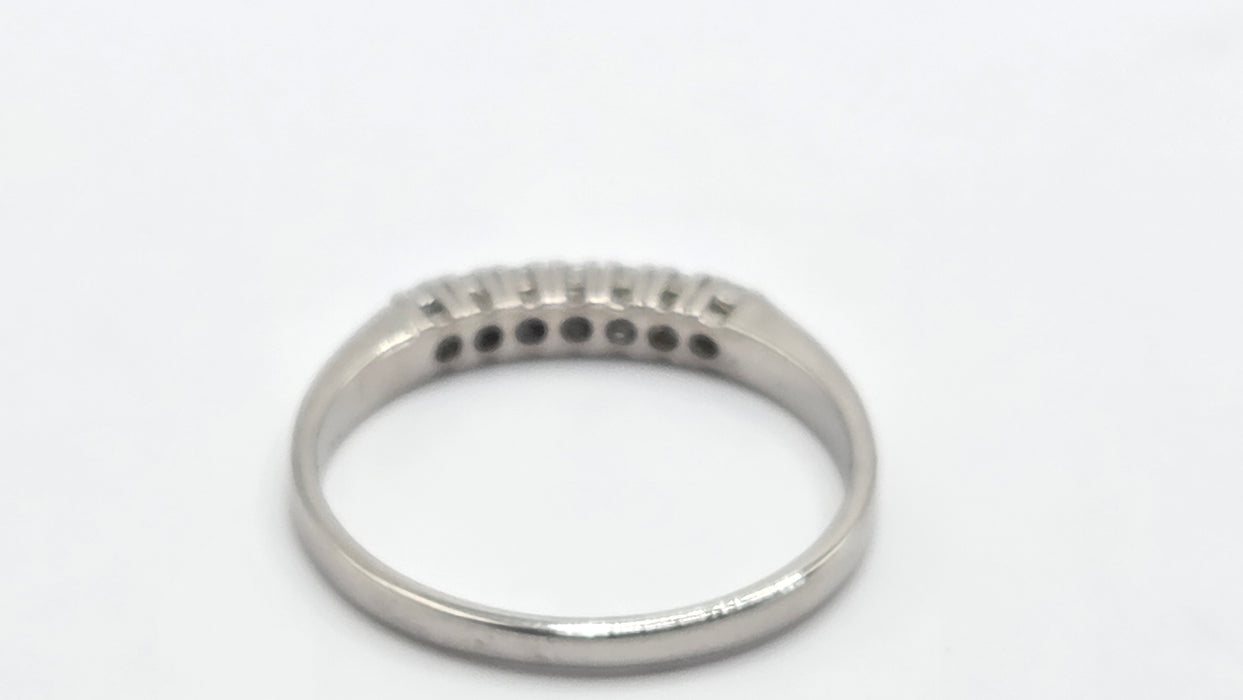 Vintage: 9ct White Gold Diamond Stacker Half-Eternity Ring — 0.25ct