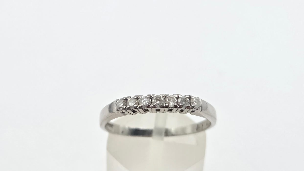 Vintage: 9ct White Gold Diamond Stacker Half-Eternity Ring — 0.25ct