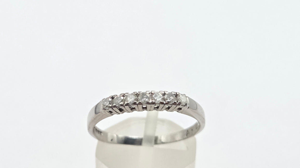 Vintage: 9ct White Gold Diamond Stacker Half-Eternity Ring — 0.25ct