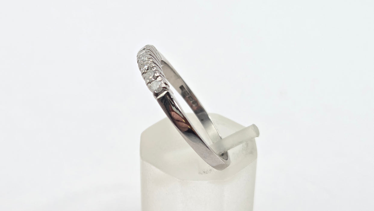 Vintage: 9ct White Gold Diamond Stacker Half-Eternity Ring — 0.25ct