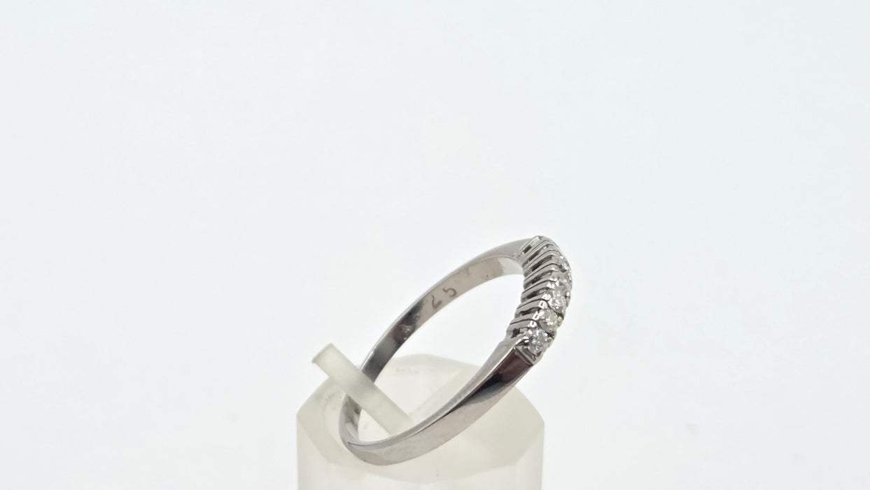 Vintage: 9ct White Gold Diamond Stacker Half-Eternity Ring — 0.25ct