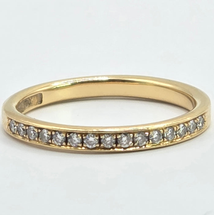 Vintage: 18ct Yellow Gold Diamond Half Eternity Ring