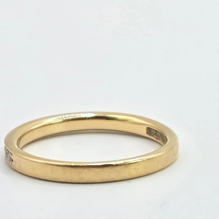 Vintage: 18ct Yellow Gold Diamond Half Eternity Ring