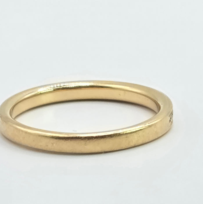 Vintage: 18ct Yellow Gold Diamond Half Eternity Ring