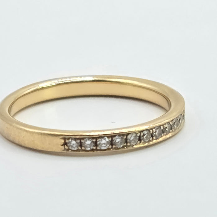 Vintage: 18ct Yellow Gold Diamond Half Eternity Ring