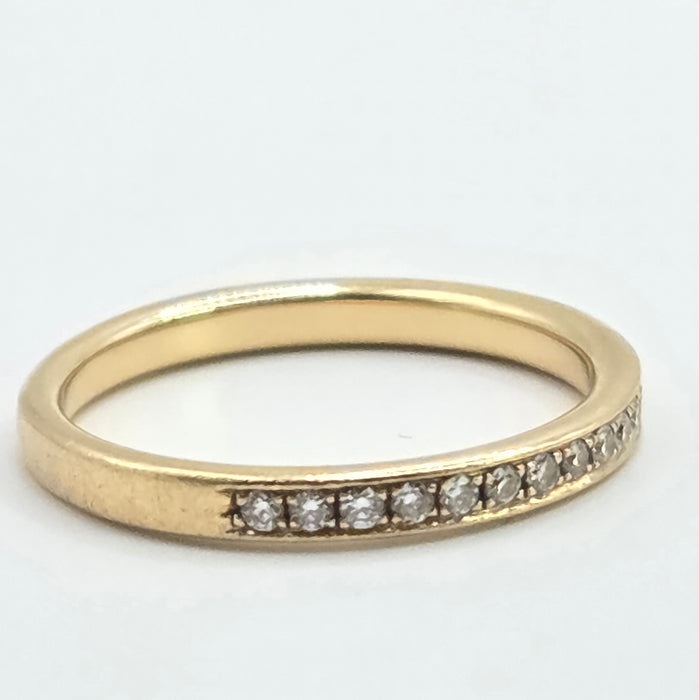 Vintage: 18ct Yellow Gold Diamond Half Eternity Ring