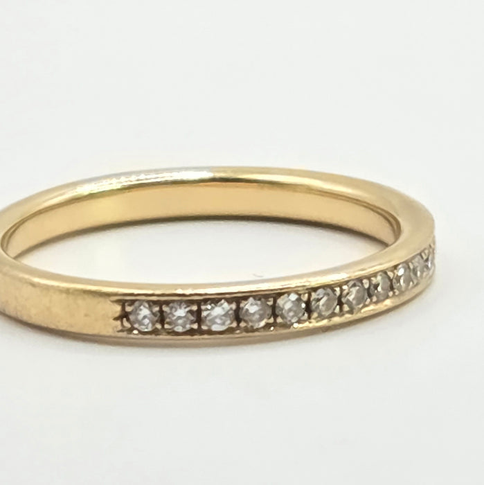 Vintage: 18ct Yellow Gold Diamond Half Eternity Ring