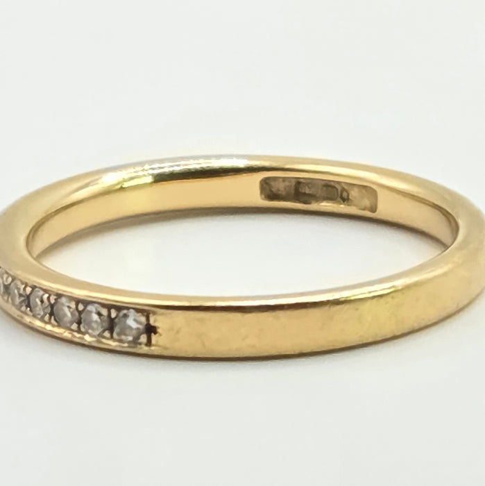 Vintage: 18ct Yellow Gold Diamond Half Eternity Ring