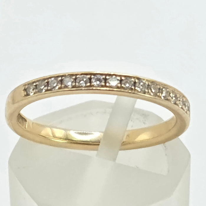 Vintage: 18ct Yellow Gold Diamond Half Eternity Ring