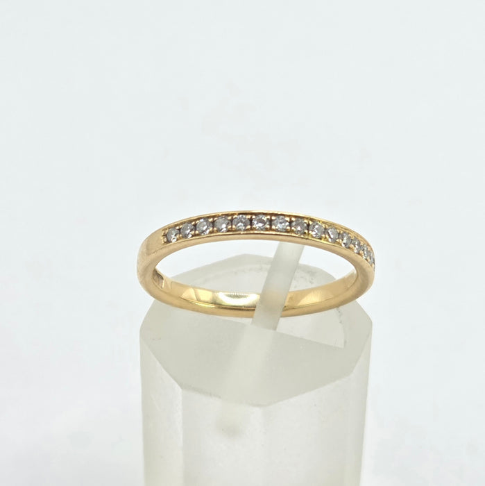Vintage: 18ct Yellow Gold Diamond Half Eternity Ring