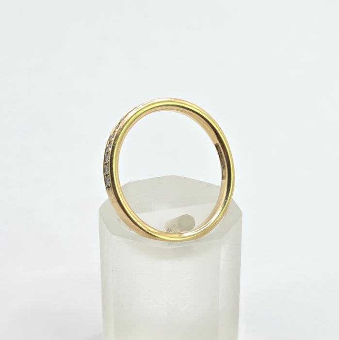 Vintage: 18ct Yellow Gold Diamond Half Eternity Ring