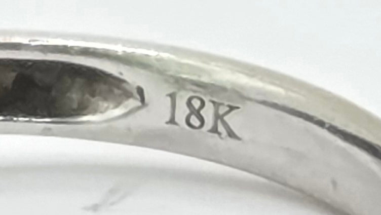 Vintage: 18ct White Gold Four Stone Princess Cut Diamond Square Ring — 0.40ct