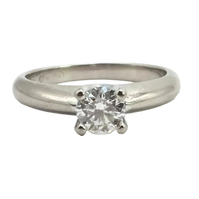 Vintage: 18ct White Gold Diamond Solitaire Ring — 0.50ct