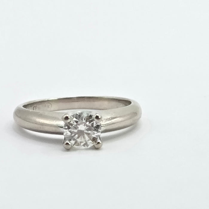 Vintage: 18ct White Gold Diamond Solitaire Ring — 0.50ct