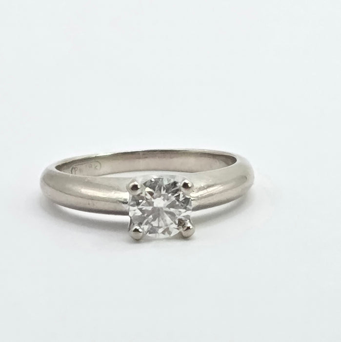 Vintage: 18ct White Gold Diamond Solitaire Ring — 0.50ct