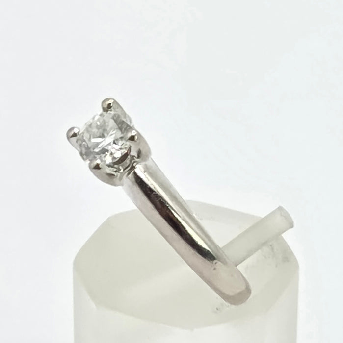 Vintage: 18ct White Gold Diamond Solitaire Ring — 0.50ct
