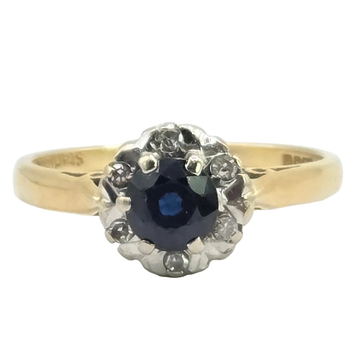 3561 Vintage 18ct Gold Sapphire and Diamonds - from 1976
