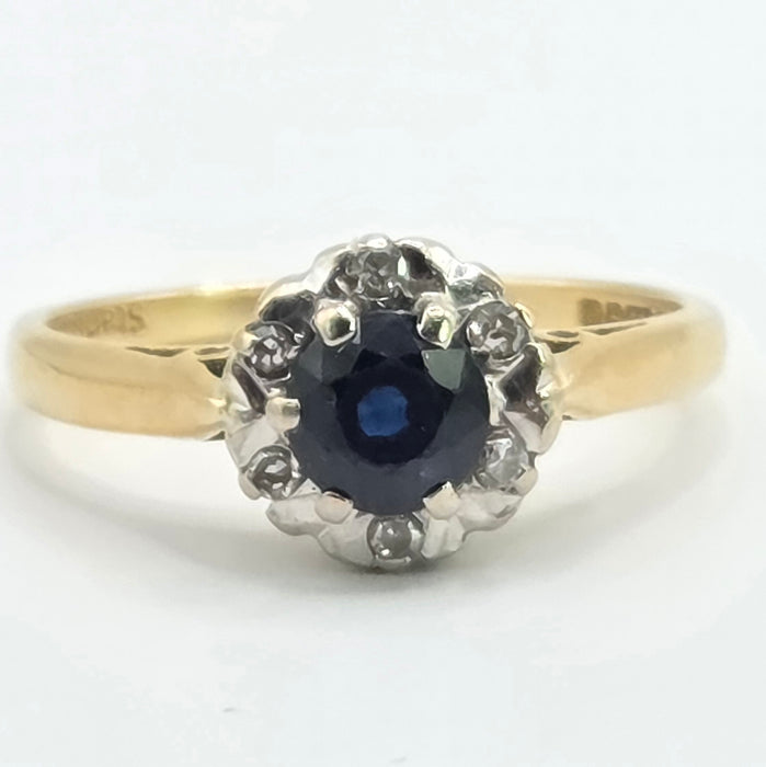 3561 Vintage 18ct Gold Sapphire and Diamonds - from 1976