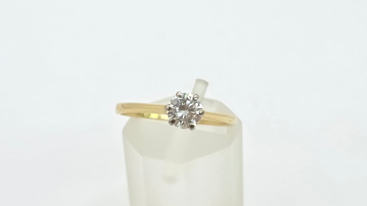 Vintage: 18ct Gold Diamond Solitaire Ring — 0.40ct