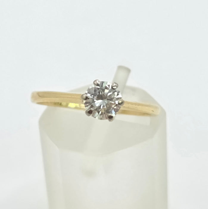 Vintage: 18ct Gold Diamond Solitaire Ring — 0.40ct