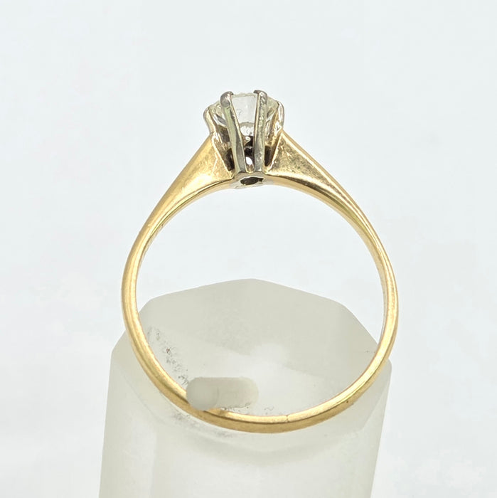 Vintage: 18ct Gold Diamond Solitaire Ring — 0.40ct