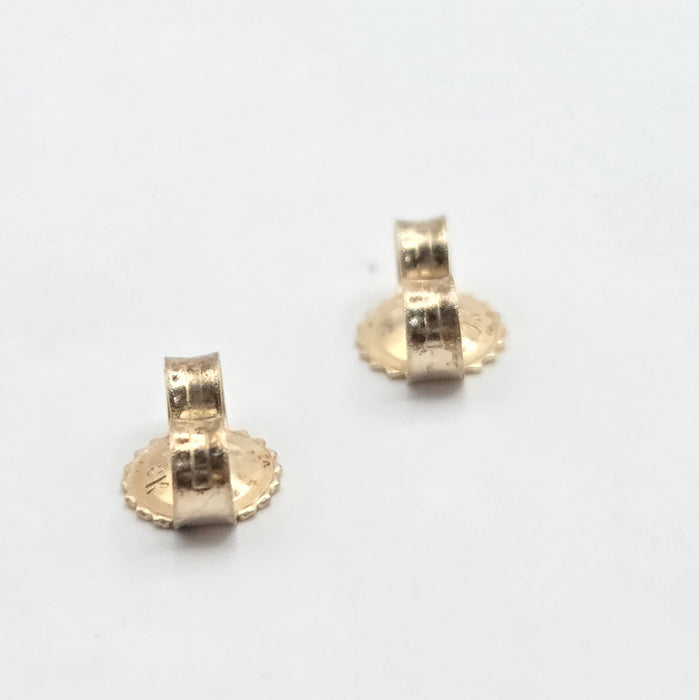 Vintage: 9ct Gold Oval Amethyst Stud Earrings