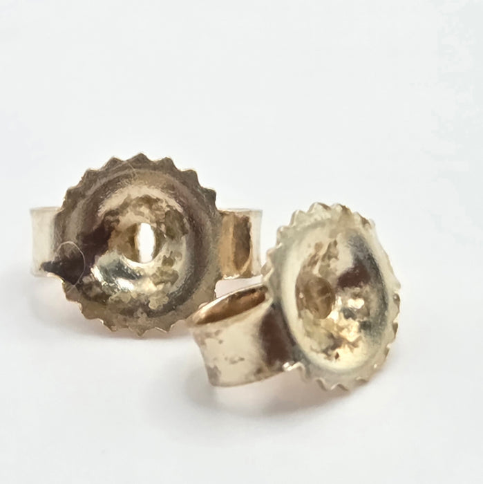 Vintage: 9ct Gold Oval Amethyst Stud Earrings