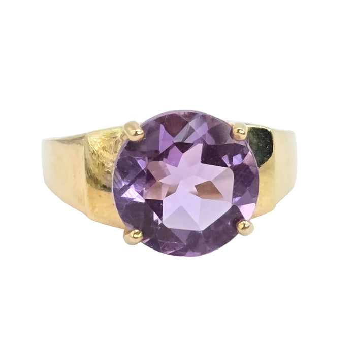 Vintage: 9ct Gold Amethyst Signet Ring