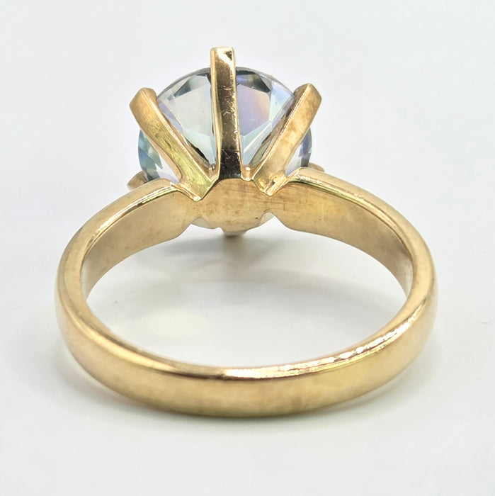 Vintage: 9ct Gold Colour-Change Sapphire Solitaire Ring