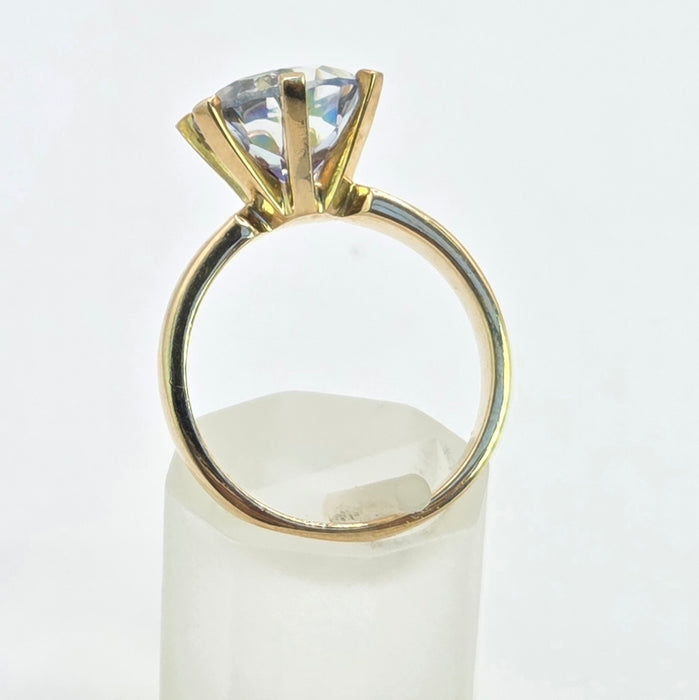Vintage: 9ct Gold Colour-Change Sapphire Solitaire Ring