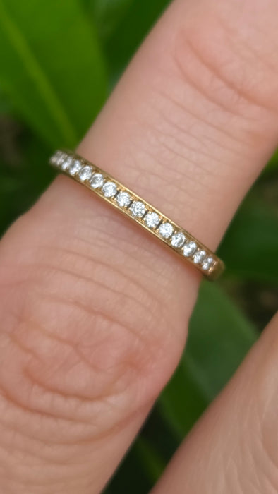 Vintage: 18ct Yellow Gold Diamond Half Eternity Ring