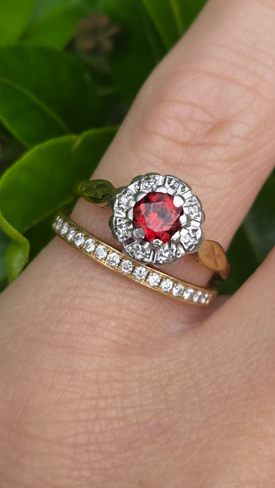 Vintage: 18ct Yellow Gold Diamond Half Eternity Ring