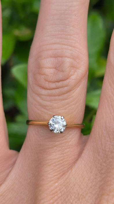 Vintage: 18ct Gold Diamond Solitaire Ring — 0.40ct