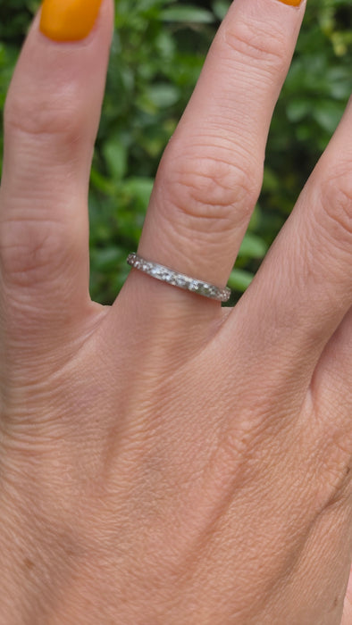 Vintage: Platinum Diamond Full Eternity Ring — 0.52ct