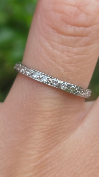 Vintage: Platinum Diamond Full Eternity Ring — 0.52ct