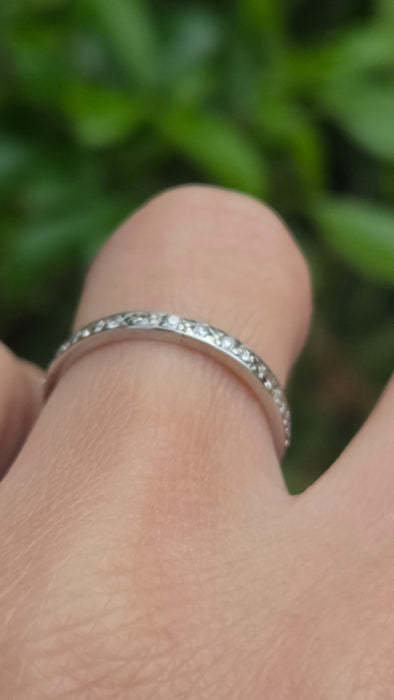 Vintage: Platinum Diamond Full Eternity Ring — 0.52ct