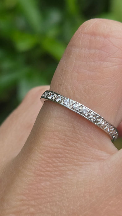 Vintage: Platinum Diamond Full Eternity Ring — 0.52ct