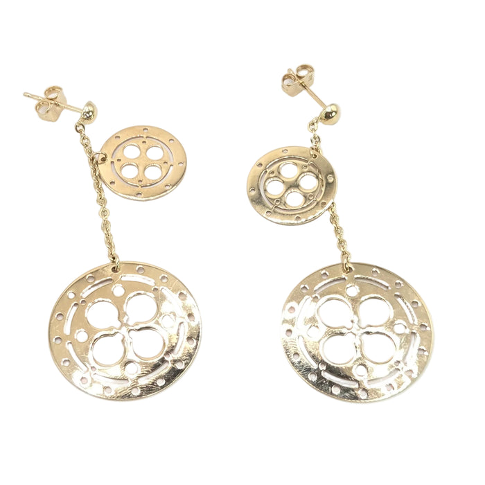 Vintage: 9ct Yellow Gold Drop Stud Earrings