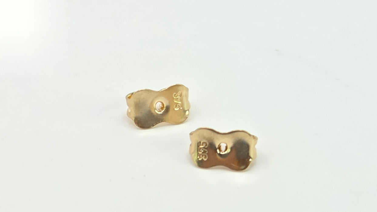 Vintage: 9ct Yellow Gold Drop Stud Earrings