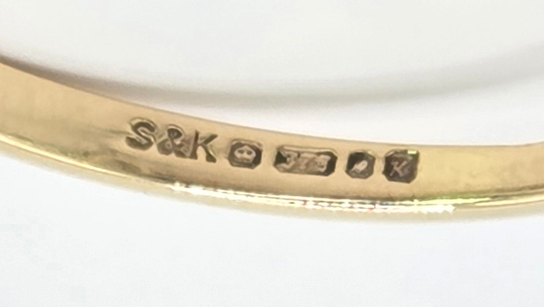 Vintage: 9ct Yellow Gold Opal & Diamond Trefoil Ring — From 1984