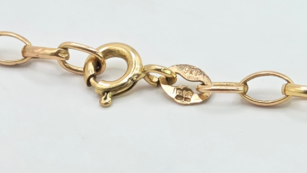 Vintage: 9ct Yellow Gold Seahorse Pendant & Chain