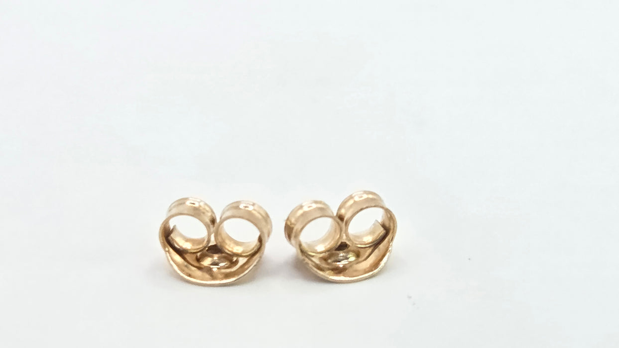 Vintage: 9ct Yellow Gold Baroque Pearl Stud Earrings
