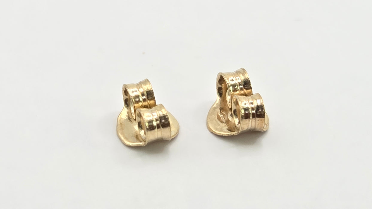 Vintage: 9ct Yellow Gold Peridot & Diamond Stud Earrings