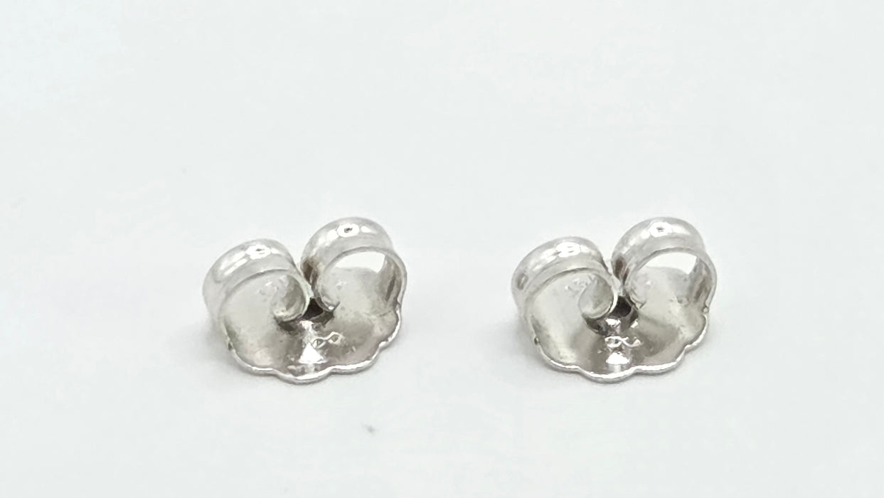 Vintage: 18ct White Gold Pink Freshwater Pearl & Diamond Drop Earrings