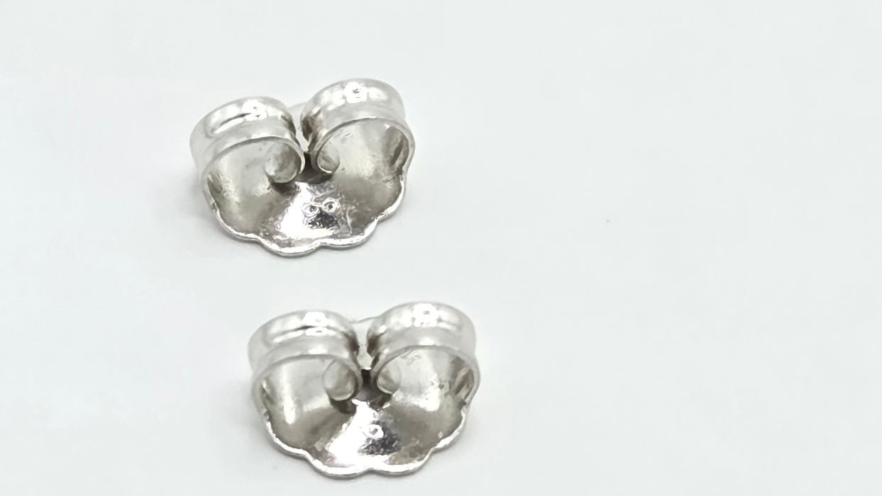 Vintage: 18ct White Gold Pink Freshwater Pearl & Diamond Drop Earrings
