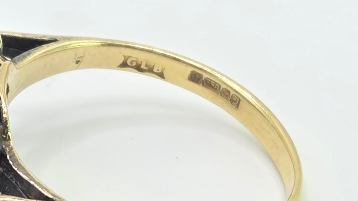 Vintage: 18ct Yellow Gold Emerald & Diamond Half Hoop Dress Ring — 0.70ct Emeralds & 0.70ct Diamonds