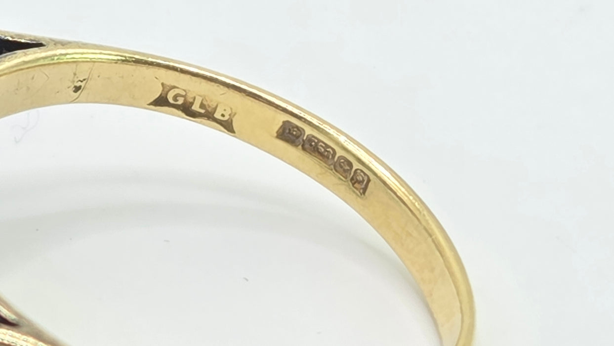 Vintage: 18ct Yellow Gold Emerald & Diamond Half Hoop Dress Ring — 0.70ct Emeralds & 0.70ct Diamonds