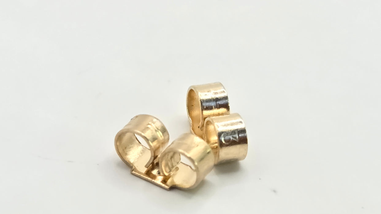 Vintage: 9ct Yellow Gold Sapphire & Diamond Art Deco Style Octagonal Stud Earrings