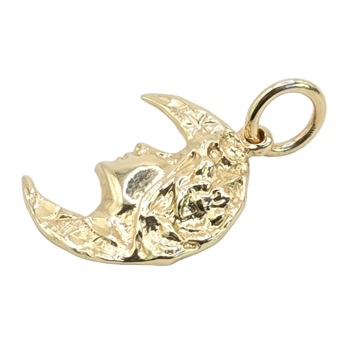 Vintage: 9ct Yellow Gold Man in the Moon Face Pendant